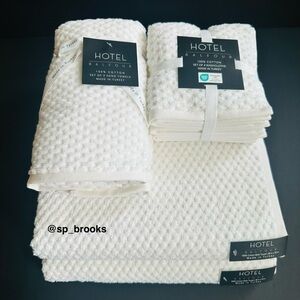🎁Hotel Balfour Bath Towel Set - Cotton - Set of 8 - White - Made in Turkey
